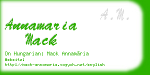 annamaria mack business card